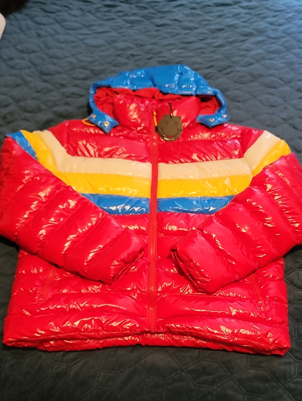 ROKU Sudio Adult Mens Red Puffer Jacket with Hood